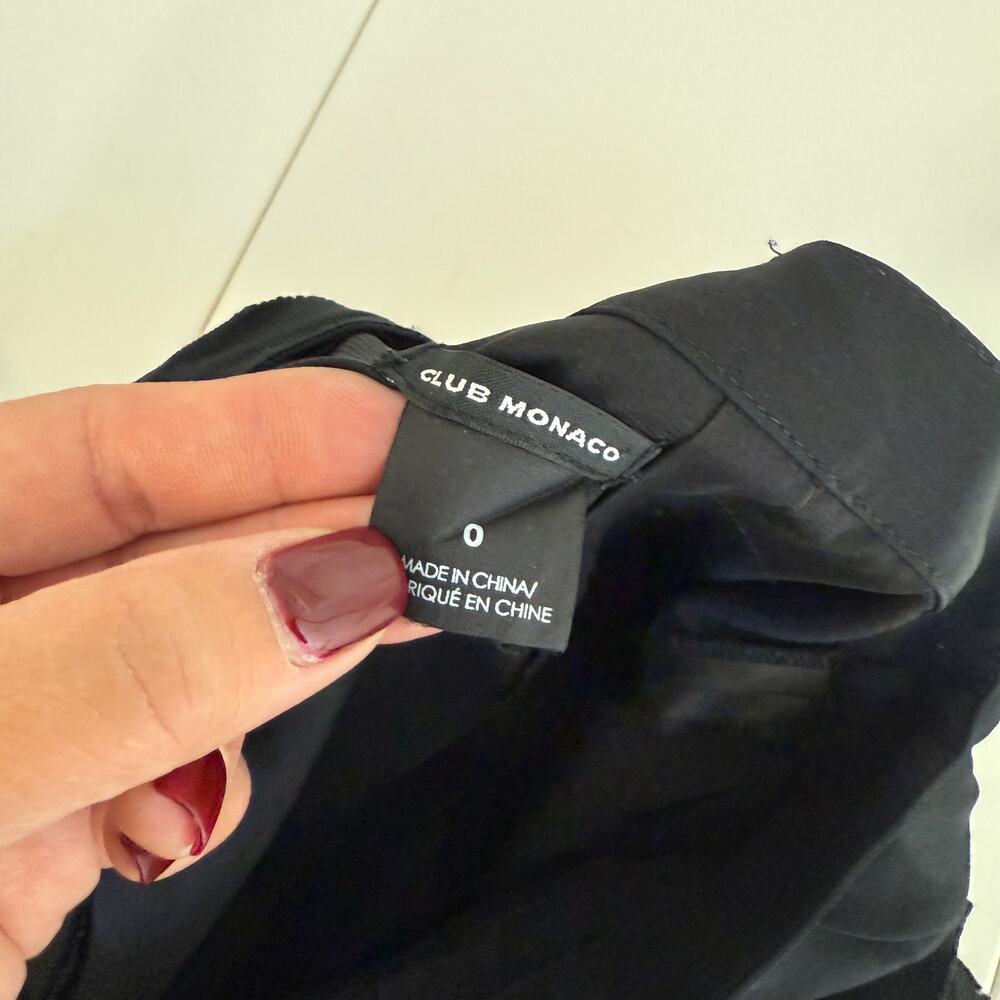 Club Monaco Black Tiered Mini 100% Silk Skirt - 0 - Picture 4 of 7